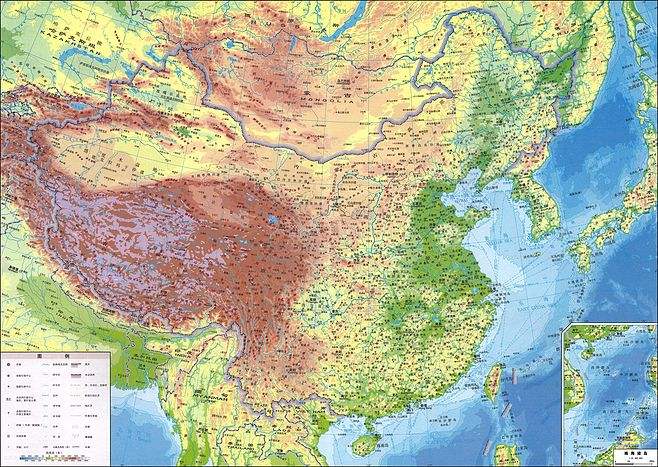 中國地形圖