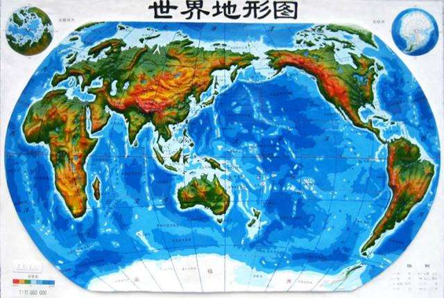 世界地形圖高清中文版
